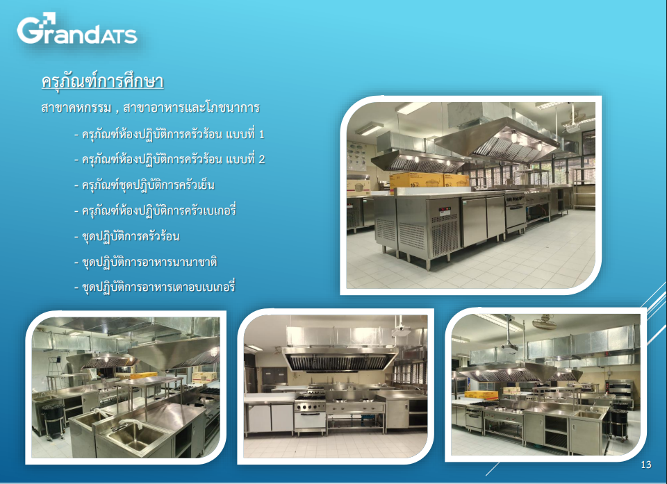 ครุภัณฑ์ห้องปฏิบัติการครัว